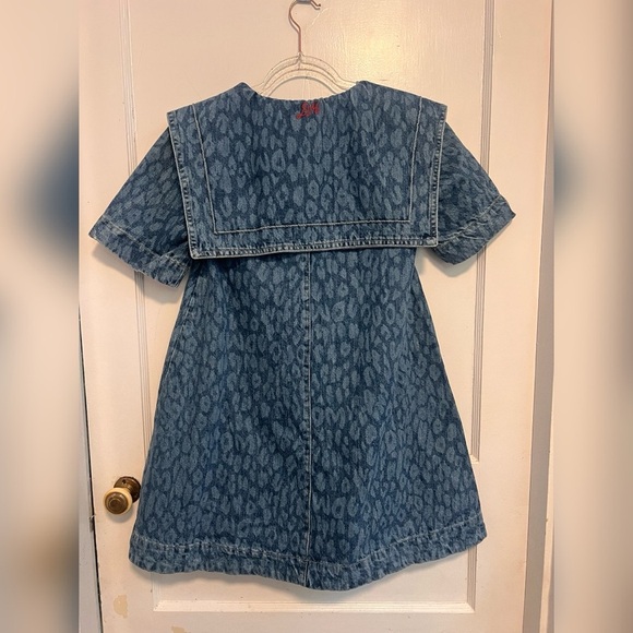 Damson Madder. Goldie Dress Denim Leopard Laser NEW W/TAG Sold out Size 4 - Picture 5 of 7